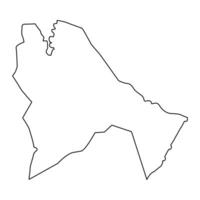 sennar Zustand Karte, administrative Aufteilung von Sudan. Vektor Illustration.