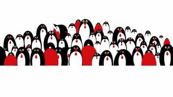 rolig pingvin parad Upptäck vår lekfull pingvin baner terar skrattar högt stunder av glad vaggar vektor