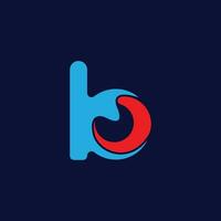 abstrakt första brev b logotyp. platt vektor logotyp design mall element