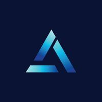 Fachmann ein Logo Design Blau ein Alphabet vektor