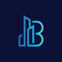 abstrakt brev b modern logotyp ikon design vektor