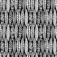 Stamlös sömlös mönster med abstrakta löv. vektor