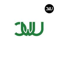 Brief cwu Monogramm Logo Design vektor