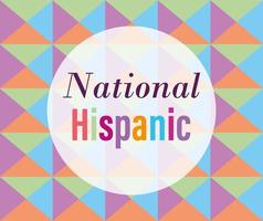 nationaler hispanischer Erbemonat, feiern jährlich in den Vereinigten Staaten, geometrisches Dekorationsmuster vektor