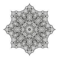 mandala konst för färg bok. rena dekorativ runda prydnad. orientalisk mönster, vektor illustration färg bok sida. cirkulär mönster i form av mandala för henna, mehndi, tatuering, dekoration.