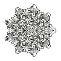 mandala konst för färg bok. rena dekorativ runda prydnad. orientalisk mönster, vektor illustration färg bok sida. cirkulär mönster i form av mandala för henna, mehndi, tatuering, dekoration.