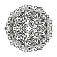 mandala konst för färg bok. rena dekorativ runda prydnad. orientalisk mönster, vektor illustration färg bok sida. cirkulär mönster i form av mandala för henna, mehndi, tatuering, dekoration.