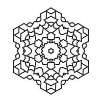 mandala konst för färg bok. rena dekorativ runda prydnad. orientalisk mönster, vektor illustration färg bok sida. cirkulär mönster i form av mandala för henna, mehndi, tatuering, dekoration.