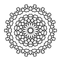 mandala konst för färg bok. rena dekorativ runda prydnad. orientalisk mönster, vektor illustration färg bok sida. cirkulär mönster i form av mandala för henna, mehndi, tatuering, dekoration.