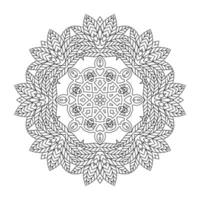 mandala konst för färg bok. rena dekorativ runda prydnad. orientalisk mönster, vektor illustration färg bok sida. cirkulär mönster i form av mandala för henna, mehndi, tatuering, dekoration.