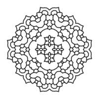 mandala konst för färg bok. rena dekorativ runda prydnad. orientalisk mönster, vektor illustration färg bok sida. cirkulär mönster i form av mandala för henna, mehndi, tatuering, dekoration.