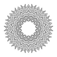 mandala konst för färg bok. rena dekorativ runda prydnad. orientalisk mönster, vektor illustration färg bok sida. cirkulär mönster i form av mandala för henna, mehndi, tatuering, dekoration.