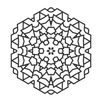 mandala konst för färg bok. rena dekorativ runda prydnad. orientalisk mönster, vektor illustration färg bok sida. cirkulär mönster i form av mandala för henna, mehndi, tatuering, dekoration.