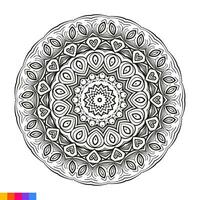 mandala konst för färg bok. rena dekorativ runda prydnad. orientalisk mönster, vektor illustration färg bok sida. cirkulär mönster i form av mandala för henna, mehndi, tatuering, dekoration.