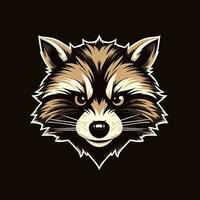 Waschbär Vektor süß Waschbär Karikatur Symbol