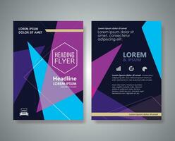 flygblad design layout abstrakt triangel form broschyr affisch vektor mall