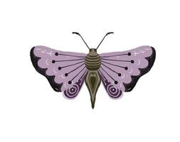 Hand gemalt Illustration mit hell Schmetterling. Insekt Clip Art. dekorativ Flügel. Sommer- und Frühling Illustration vektor