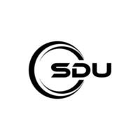 sdu Logo Design, Inspiration zum ein einzigartig Identität. modern Eleganz und kreativ Design. Wasserzeichen Ihre Erfolg mit das auffällig diese Logo. vektor