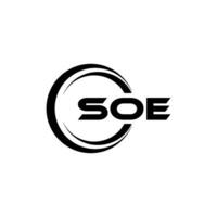 soe Logo Design, Inspiration zum ein einzigartig Identität. modern Eleganz und kreativ Design. Wasserzeichen Ihre Erfolg mit das auffällig diese Logo. vektor