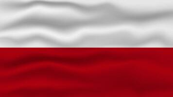 Polen Flagge winken mit Hintergrund. Vektor Illustration