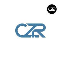 brev czr monogram logotyp design vektor