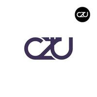 brev czu monogram logotyp design vektor