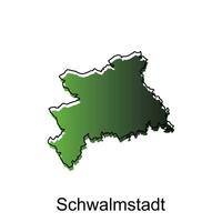 Karta stad av schwalmstadt. vektor Karta av de tysk Land. vektor illustration design mall