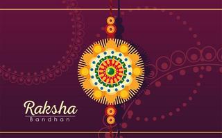 Raksha Bandhan mehrfarbiges Mandala-Blumen-Armband-Vektordesign vektor