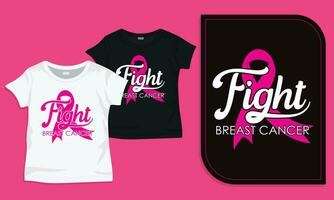 bekämpa bröst cancer t-shirt design vektor