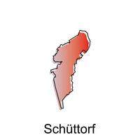Karta stad av schuttorf. vektor Karta av de tysk Land. vektor illustration design mall
