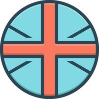 Färg ikon för brittiskt vektor