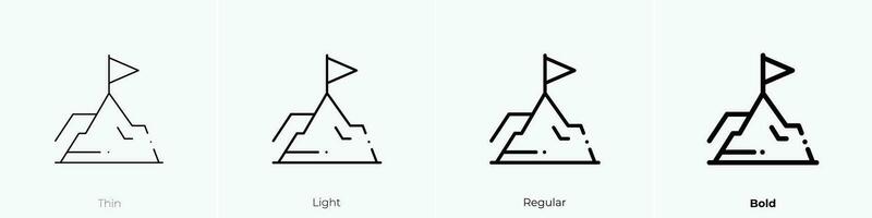 Leistung Symbol. dünn, Licht, regulär und Fett gedruckt Stil Design isoliert auf Weiß Hintergrund vektor