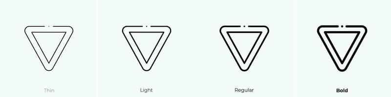 Ausbeute Symbol. dünn, Licht, regulär und Fett gedruckt Stil Design isoliert auf Weiß Hintergrund vektor