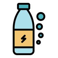 vatten flaska energi ikon vektor platt