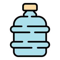 Wasser Büro Flasche Symbol Vektor eben