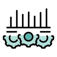 Ausrüstung Unternehmen Graph Symbol Vektor eben