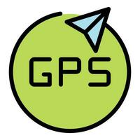 gps bana ikon vektor platt