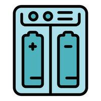 Laden Dampfen Batterie Symbol Vektor eben