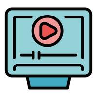 Video Ausbildung Symbol Vektor eben