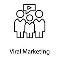 Internet und Digital Marketing Linie Symbole vektor