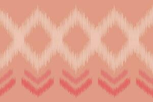 ethnisch Ikat Stoff Muster geometrisch Stil. Ikat Stickerei ethnisch orientalisch Muster Rose Gold Rosa Gold Hintergrund. abstrakt, Vektor, Illustration. Textur, Kleidung, Rahmen, Dekoration, Motiv Valentinstag. vektor