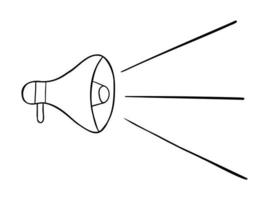 tecknad vektorillustration av megafon vektor