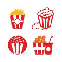 Popcorn Symbol Vektor isoliert, Logo Design Illustration