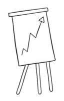 tecknad vektorillustration av stående försäljningsdiagram med pil upp vektor