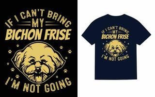 bichon frysa hund t-shirt design vektor