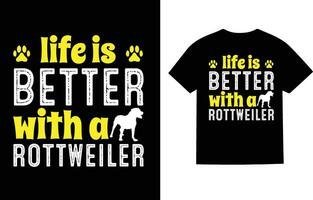 rottweiler hund t-shirt design vektor