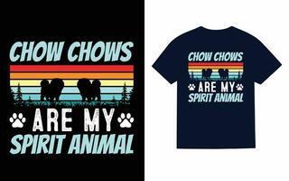 Chow Chow Hund T-Shirt Design vektor