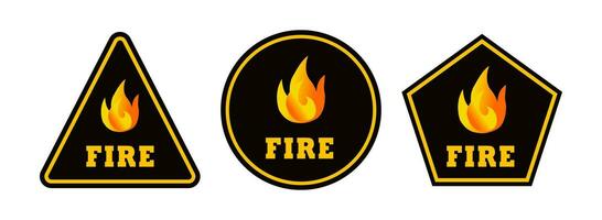 Feuer Zeichen oder Symbol Vektor Logo, Symbol illustraion