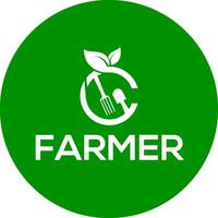 Kreis Grün Hintergrund Farmer Logo, Farmer Vektor Logo oder Symbol