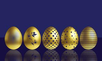 Vektor Illustration mit einstellen von Ostern Schokolade Eier